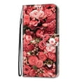 thumbnail image 2 of SaniMore for Samsung Galaxy A13 5G 6.5" 2021 PU Leather Case with Card Slots Detchable Lanyard Color Painting Luxury Pattern Flip Kickstand Shcokproof Wallet Case For Galaxy A13 5G, Rose Garden, 2 of 9