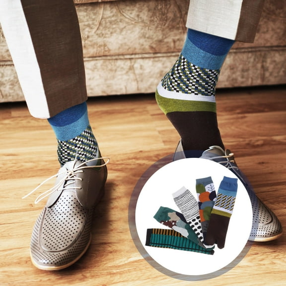 BESTONZON 5 Pairs Breathable Tabi Socks for Women Cotton in Black for Daily Wearing