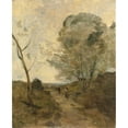 thumbnail image 2 of Jean-Baptiste-Camille Corot 20x24 Black Ornate Framed Double Matted Museum Art Print Titled: Surroundings of Arleux, a Peasant Woman Leading a Cow to Pasture, Morning Effect (1865-, 2 of 5