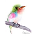 thumbnail image 2 of Shefranov, Olga 26x32 White Modern Wood Framed Museum Art Print Titled - Tropical Bird V, 2 of 4