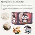 thumbnail image 5 of Love Heart Penguin Foldable Storage Basket for Shelves, Collapsible Sturdy Storage Bin with Handles, Canvas Storage Cube for Organizing Closet 2PC Home Decor, 5 of 7