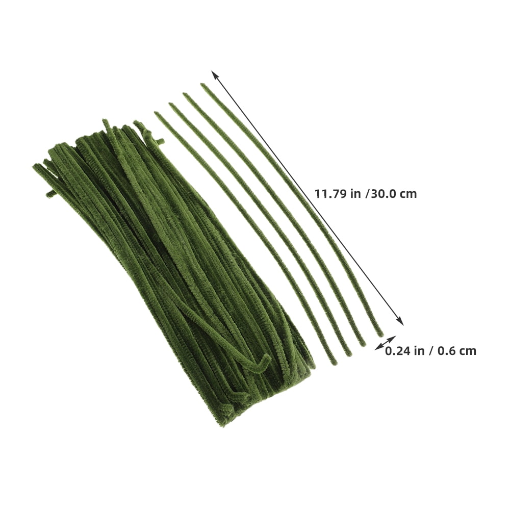 Raindrops Olive Green Pipe Cleaners for DIY Crafts, Creativity Booster, 400Pcs