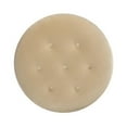 thumbnail image 4 of Yolanda 24" Round Upholstered Accent Ottoman Fawn Brown, 4 of 10