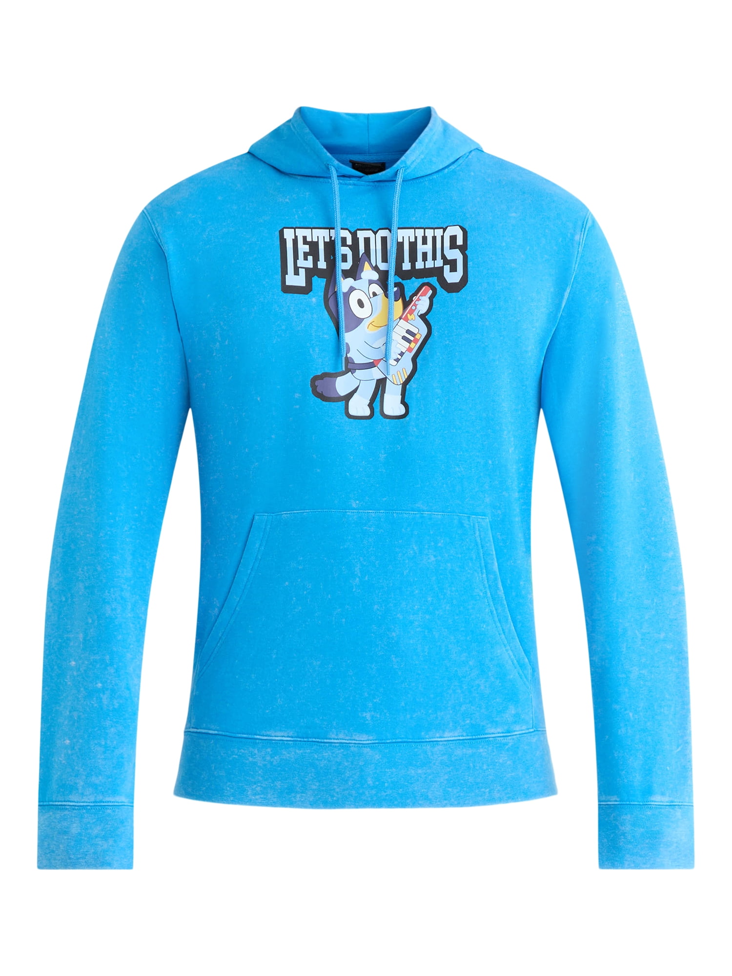 Bluey Men's and Big Men's Front Back Graphic Hoodie, Sizes XS-3XL