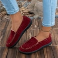 thumbnail image 6 of Furry Lined Suede Slip On Loafers for Women Winter Warm Memory Foam Plush Non Slip Casual Shoes, 6 of 8