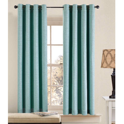 Better Homes And Gardens Solid Basket Weave Grommet Panel Aquifer Walmart Com Walmart Com