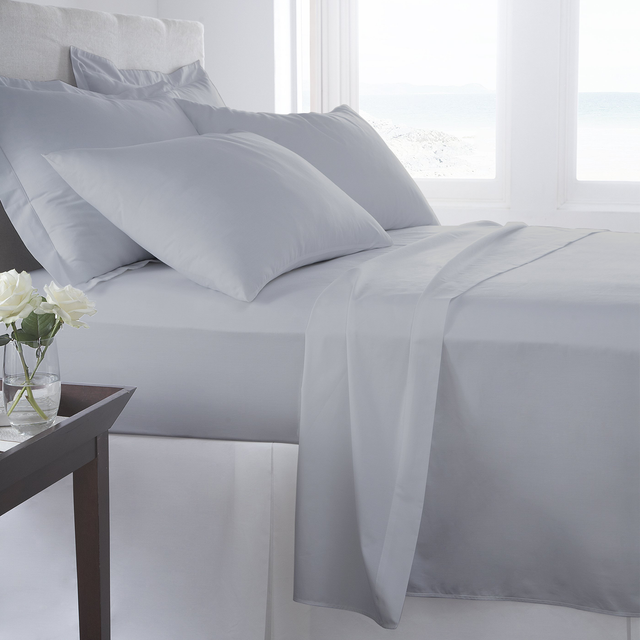 Boston Linen Co. 100% Cotton Sheet Set Percale Weave Hotal Quality 300 Thread Count Bedding Set Ultra Soft Bed Sheets Fits Mattress Upto 16” Deep