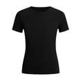 thumbnail image 6 of UAMVSH Girls Short Sleeve T Shirts Kids Ribbed Knit Crewneck Basic Tees Comfy Casual Slim Fit Summer Tops 5-16 Years, 6 of 7