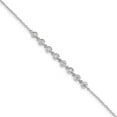 thumbnail image 6 of Sterling Silver Rhodium-plated Bezel Cubic Zirconia with .5in Extender Bracelet, 6 of 6
