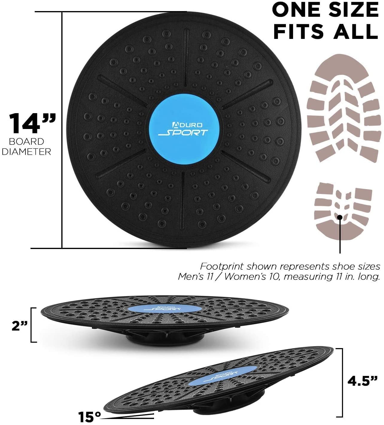 Buy Dewin 14'' Balance Board Wobble Fitness Fit Exercise Tilt Stability