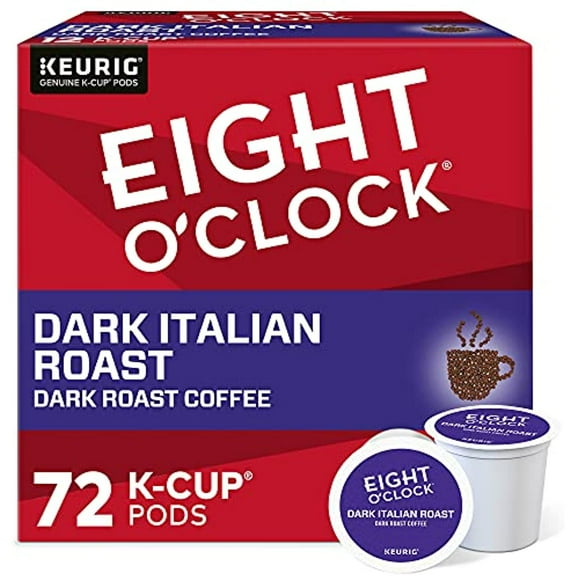 Eight Oclock Coffee Dark Italian Roast Keurig Single-Serve K-Cup Pods, Dark Roast Coffee, 72 Count