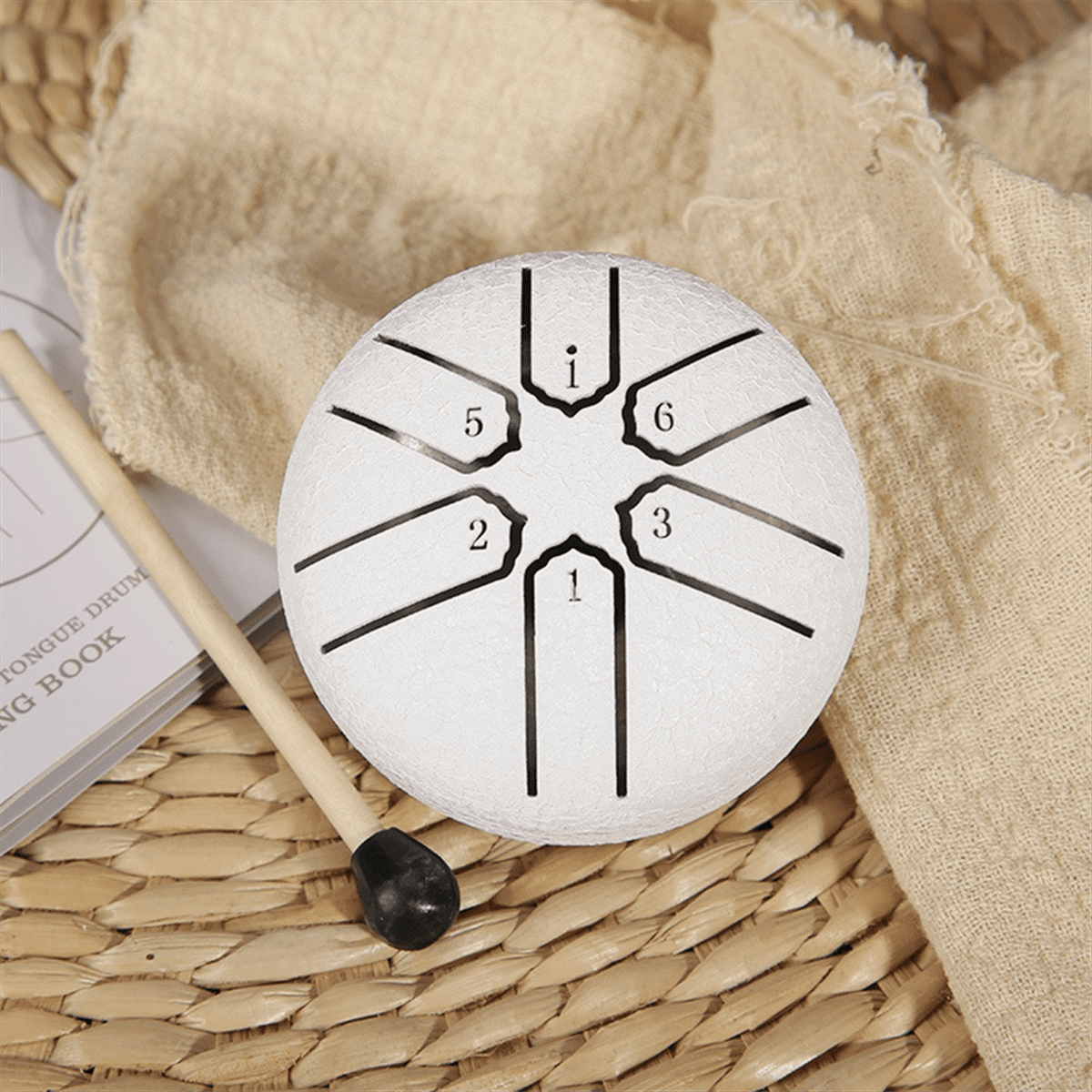 3 Inch 6-Tone Steel Tongue Drum Mini Hand Pan Drums with Drumsticks Percussion Musical Instruments Drum Accessories D,1x Steel Tongue Drum 1x Drumstick 1x English music score,Red
