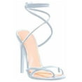 thumbnail image 2 of WIZUTIZ Summer New Style Large Size Strapped Roman Shoes Flip Flops High Heels White Thanksgiving, 2 of 4