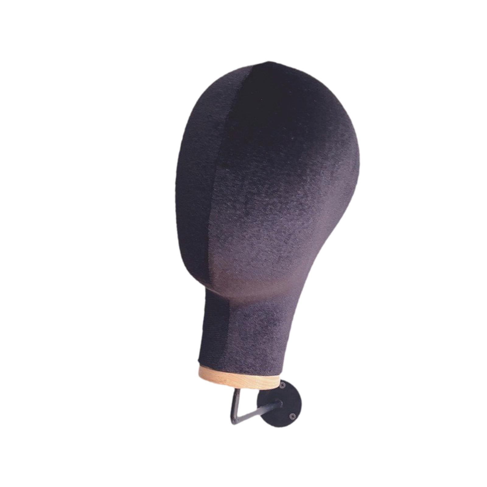 Serenable Mannequin Head, Wall Mount Stand Sturdy Wall Hat Rack, Fashion Lightweight Manikin Head Holder for Home Shopping Mall Black