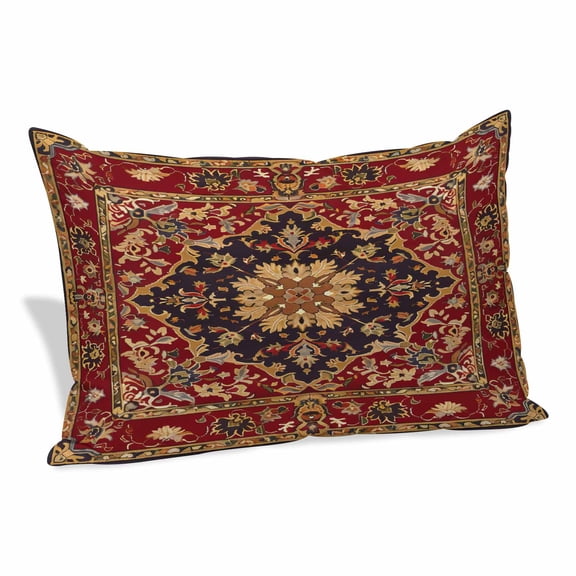 Red Boho Pillow Covers 16"x24", Contemporary Abstract Ethnic Vintage Geometric Soft Brushed Microfiber Breathable Throw Pillow Covers, Pillowcase with Zipper for Couch Sofa Bedroom Living Room