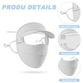 thumbnail image 3 of 1pcs Summer Sunscreen Mask Women's detachable brim Riding through original yarn ice Silk Mask - grey, 3 of 5