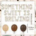 Sweet Brewing Theme Balloon Set Earth Brown Cream Letter Aluminum Film ...