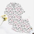 thumbnail image 6 of Ulitacool Womens Halloween Pajamas V Neck Top And Pants Cartoon Graphic Sleepwear Jammies Sleeveless Nightwear Autummn Winter Sweet Clothes Xl White, 6 of 6