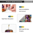 thumbnail image 4 of Coolnut Halloween Candy Colorful Skull Sink Splash Guard for Faucet 2 Packs Faucet Absorbent Mats, Faucet Handle Drip Catcher Quickly Drying Mat for Kitchen Counter Bathroom, 14.9"x5.5", 4 of 7