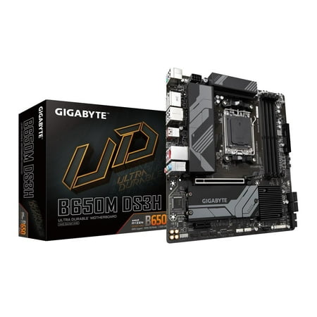 UPC: 0889523034231 | GIGABYTE B650M DS3H AM5 LGA 1718 AMD B650 M-ATX Motherboard with 5-Year Warranty  DDR5  PCIe 4.0 M.2  PCIe 4.0  USB 3.2 Gen2X2 Type-C    2.5GbE LAN