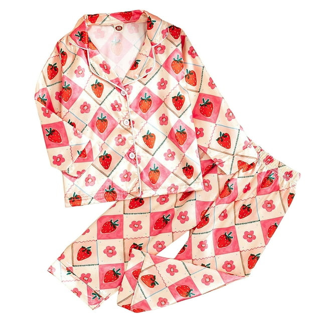 Gubotare Pyjamas pour Enfants Pyjamas pour Tout-Petits Pyjamas pour Enfants Ensemble de Vêtements de Nuit 2 Pcs (Rouge, 3-4 Ans)