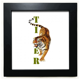 thumbnail image 1 of Mesa de pared con marco cuadrado negro, 1 of 4