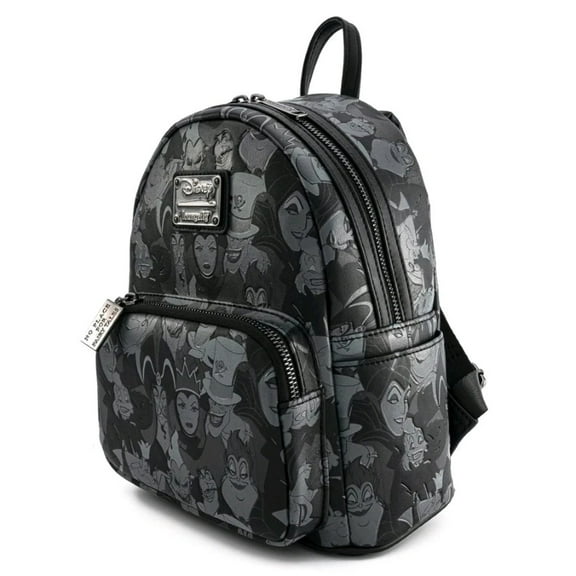 Loungefly Disney Villains Debossed All Over Print Womens Double Strap Shoulder Bag Purse