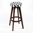 thumbnail image 1 of Nottingham Contemporary Wood/Fabric Barstool - Black/White Chevron, 1 of 2