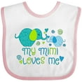 thumbnail image 3 of Inktastic My Mimi Loves Me Cute Elephants Boys or Girls Baby Bib, 3 of 4
