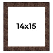 14x15 Frame Brown Burl Real Wood Picture Frame Width 1.625 Inches | Interior Frame Depth 0.5 Inches