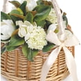 thumbnail image 5 of Wedding Flower Girl Basket, Wicker Rattan Flower Basket with Handle, Petal Basket Candy Storage Basket, Rattan Box Home Decoration, 5 of 8