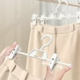 thumbnail image 6 of PONPRNGY 5 Pack Pants Skirt Hangers with Clips, Plastic Trousers Hanger for Jeans Non Slip Women Shorts Hangers Saving Space Clothing Hanger for Adult, Men, Children, Kid, Baby, 6 of 6