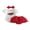 Red, variant on BemeyourBBs Newborn Baby Girl Litter Sister Outfits Infant Baby Girl Summer Clothes Letter Flower Watermelon Embroidery Short Sleeve Romper Elastic Waist Ruffles Skorts Skirt Headband Set