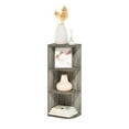 thumbnail image 3 of Furinno Pasir 3-Tier Corner Open Shelf Bookcase, French Oak, 3 of 6