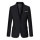 thumbnail image 1 of Plus Size Men Solid Lapel V-Neck One Button Blazer Jacket Formal Evening Wedding Coat, 1 of 2