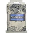 thumbnail image 2 of (2 pack) David Textiles 44" x 1 Yard Cotton Ocean Maps Precut Fabric, Cream|Blue, 2 of 7