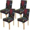 thumbnail image 1 of FMSHPON I Love You to The Moon and Back Pattern Stretch Chair Cover Protector Seat Slipcover for Dining Room Hotel Wedding Party Set of 4, 1 of 6