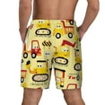 thumbnail image 4 of Haiem Funny Construction Vehicles Men'S Quick-Dry Swim Trunks: Comfortable Beach Shorts With Mesh Lining And Pockets - Ideal For Swimming And Sunbathing Large, 4 of 9