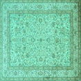 thumbnail image 1 of Ahgly Company Indoor Square Persian Turquoise Blue Traditional Area Rugs, 6' Square, 1 of 4