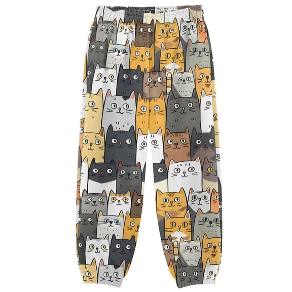 joogoo Cute Cat Face Boys' Sweatpants Jogger Pants 5-6Y