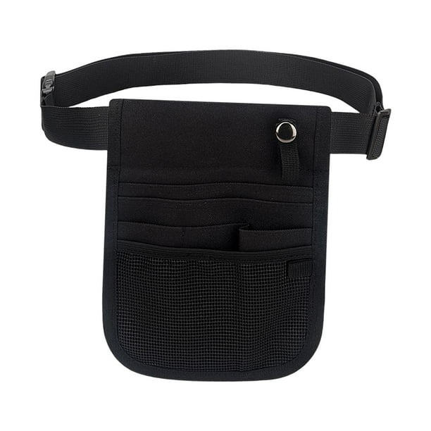 Riñonera con cinturón organizador de enfermera, almacenamiento con soporte organizador de cinturón de utilidad, bolsa de enfermería, estuche de Negro BLESIY Riñonera de enfermera