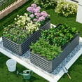 thumbnail image 5 of Outdoor Metal Raised Garden Bed,8x4x2ft Planter Box for Vegetables,Flowers,Herbs w/478 Gallon Capacity,Black, 2PCS, 5 of 8