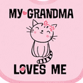 thumbnail image 4 of Inktastic My Grandma Loves Me Girls Kitty Girls Baby Bib, 4 of 4