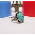 thumbnail image 3 of Solid 925 Sterling Silver Ring For Unisex, Natural Turquoise Ring Gemstone Unique Handcrafted Ring For Her Or Him, 3 of 5