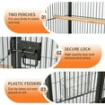 thumbnail image 5 of YYAo Pet Bird Cage, Bird Cage,53" Large Flight Bird Cage with Rolling Stand & Storage Shelf for Parrots Lovebird Cockatiel Parakeets, Black, 5 of 10