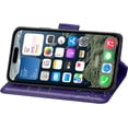 thumbnail image 3 of Wallet Case for iPhone 16 Plus Case Crystal Glitter Bling with Card Holder Stand Leather Flip Case Diamond Butterfly Protective Case for iPhone 16 Plus 6.7 inch Crystal Purple, 3 of 12