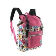New Disney Minnie Mouse Allover Pattern Preppy Vintage Style 16" School Backpack