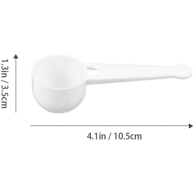 Teaspoon Measuring Spoons - Bulk Plastic Scoops for Coffee, Spice Jars -  Accurate Measure for Cooking and Baking - 10g