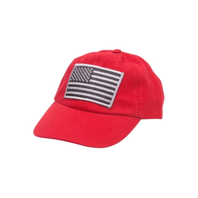 Chapeau Ajustable Non Structuré Taille Jeunesse USA - Rouge