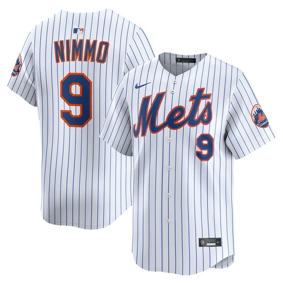 Men's Nike Brandon Nimmo White New York Mets Home Limited Player Jersey